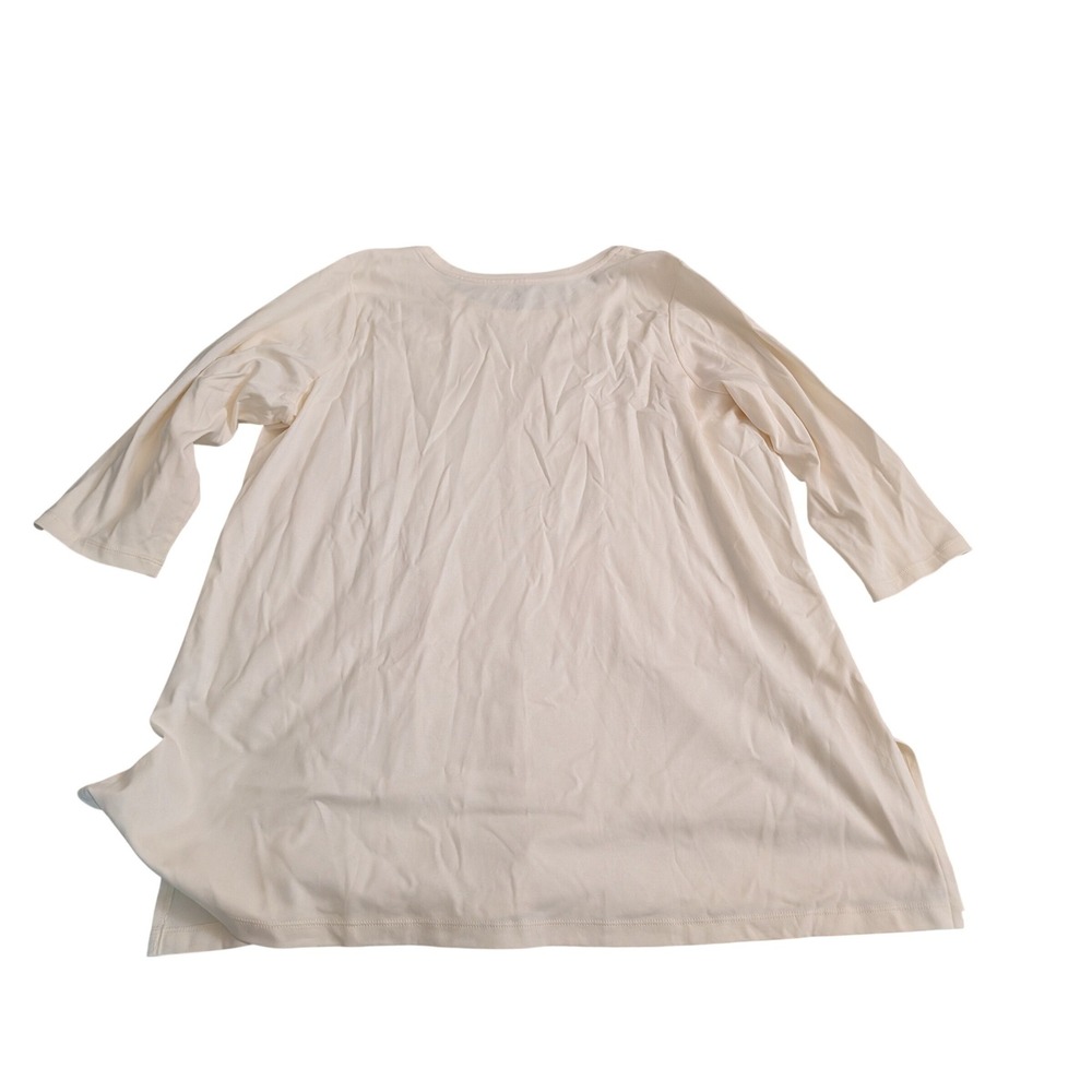 Isaac Mizrahi Live Essentials Pima Cotton 3/4 Sleeve Tunic Top Set 3X Basics - Picture 6 of 12
